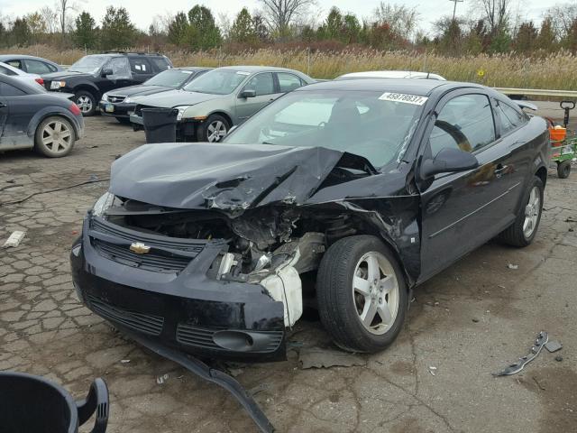 1G1AL18F187341137 - 2008 CHEVROLET COBALT LT BLACK photo 2