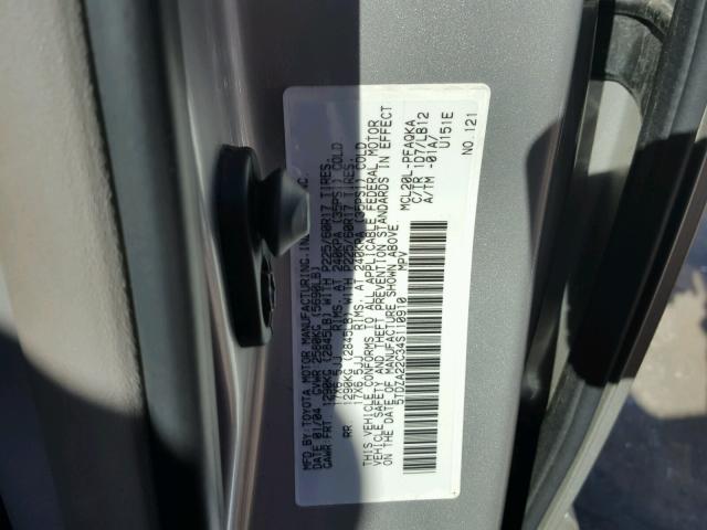 5TDZA22C34S110910 - 2004 TOYOTA SIENNA SILVER photo 10