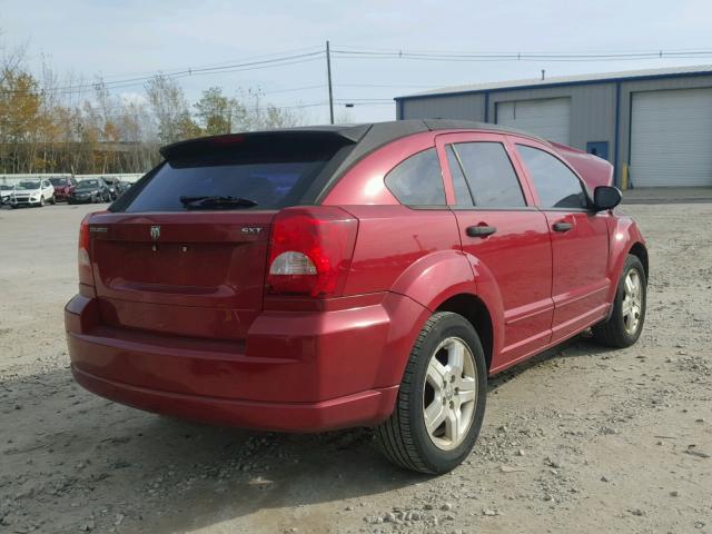 1B3HB48B87D539903 - 2007 DODGE CALIBER RED photo 4