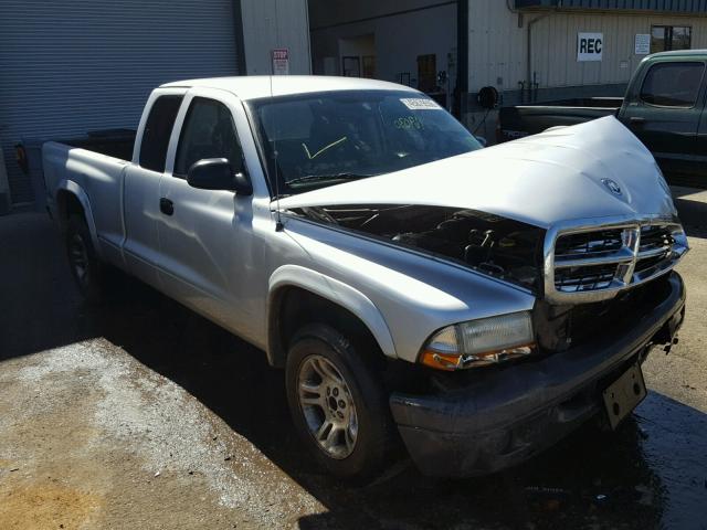 1D7GL12K84S589938 - 2004 DODGE DAKOTA SXT SILVER photo 1