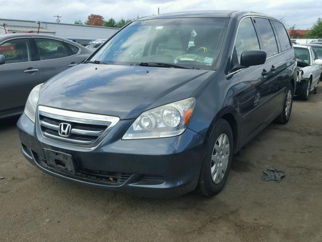 5FNRL38226B126408 - 2006 HONDA ODYSSEY LX BLUE photo 2