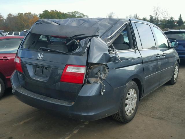 5FNRL38226B126408 - 2006 HONDA ODYSSEY LX BLUE photo 4