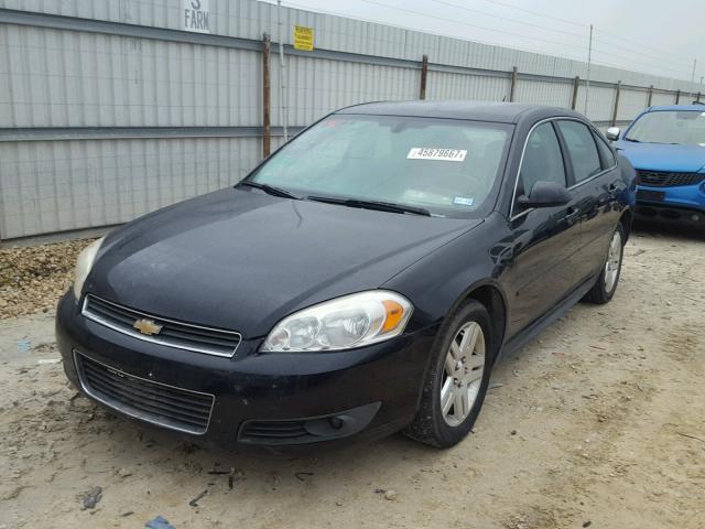 2G1WB5EK6A1171927 - 2010 CHEVROLET IMPALA BLACK photo 2