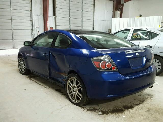 JTKDE167980249754 - 2008 TOYOTA SCION TC BLUE photo 3