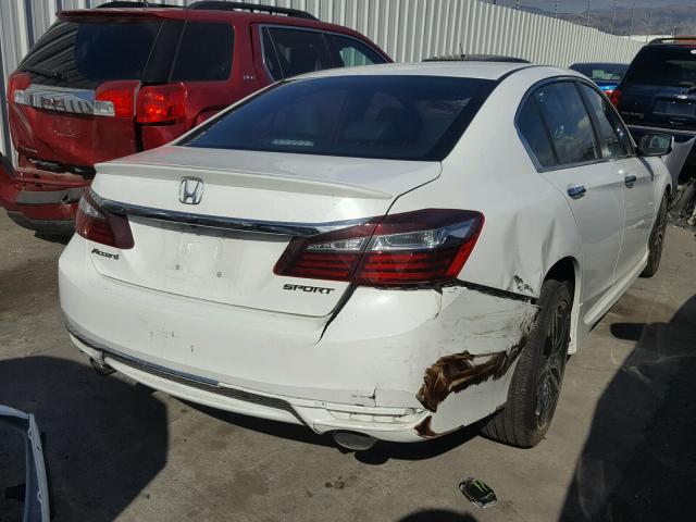 1HGCR2F52HA049824 - 2017 HONDA ACCORD SPO WHITE photo 4