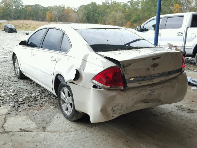 2G1WT55N489244957 - 2008 CHEVROLET IMPALA LT WHITE photo 3