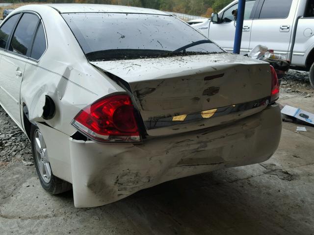 2G1WT55N489244957 - 2008 CHEVROLET IMPALA LT WHITE photo 9