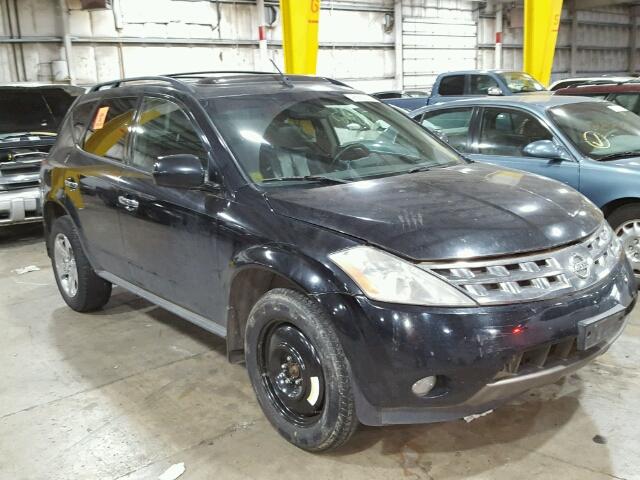 JN8AZ08W05W425956 - 2005 NISSAN MURANO SL BLACK photo 1