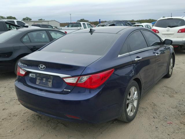 5NPEC4AC2DH644265 - 2013 HYUNDAI SONATA SE BLUE photo 4