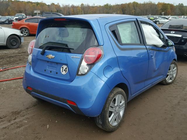 KL8CB6S99EC405956 - 2014 CHEVROLET SPARK LS BLUE photo 4