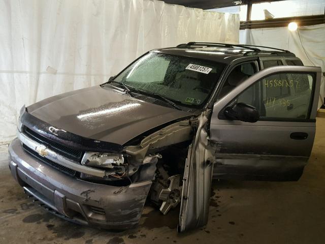 1GNDT13S982103646 - 2008 CHEVROLET TRAILBLAZE GRAY photo 2