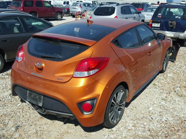 KMHTC6AE5GU273919 - 2016 HYUNDAI VELOSTER T ORANGE photo 4