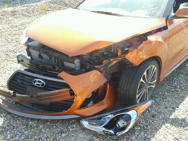 KMHTC6AE5GU273919 - 2016 HYUNDAI VELOSTER T ORANGE photo 9