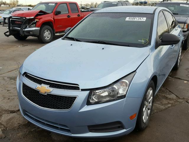 1G1PC5SH2B7265852 - 2011 CHEVROLET CRUZE LS BLUE photo 2