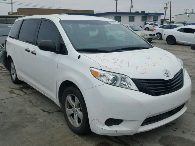 5TDZK3DCXDS392835 - 2013 TOYOTA SIENNA WHITE photo 1