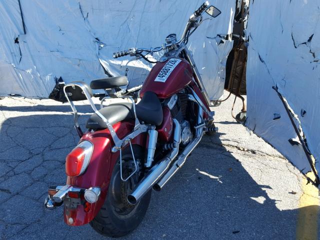 1HFSC430X4A400608 - 2004 HONDA VT1100 C2 RED photo 4