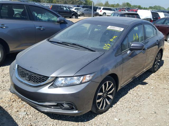 19XFB2F93EE053604 - 2014 HONDA CIVIC EXL GRAY photo 2