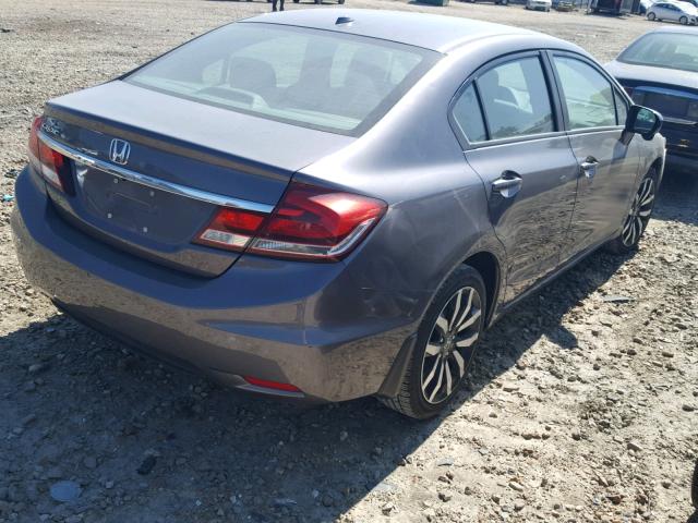 19XFB2F93EE053604 - 2014 HONDA CIVIC EXL GRAY photo 4