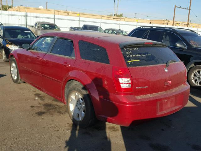 2D4FV48TX5H536204 - 2005 DODGE MAGNUM SE RED photo 3