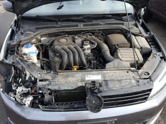 3VW2K7AJ2BM366526 - 2011 VOLKSWAGEN JETTA BASE GRAY photo 7