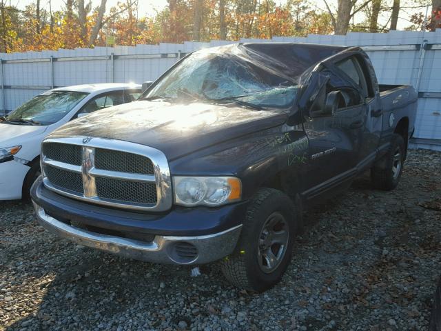 3D7HU18N82G141030 - 2002 DODGE RAM 1500 BLUE photo 2