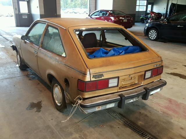 1B089AY300046 - 1980 CHEVROLET CHEVETTE TAN photo 3