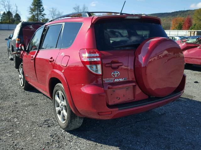 JTMDF4DV6AD027601 - 2010 TOYOTA RAV4 LIMIT RED photo 3