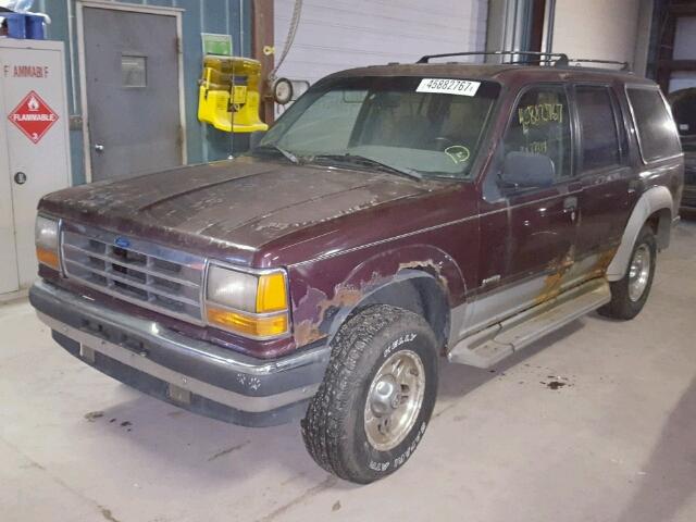 1FMDU34X8PUC02422 - 1993 FORD EXPLORER MAROON photo 2