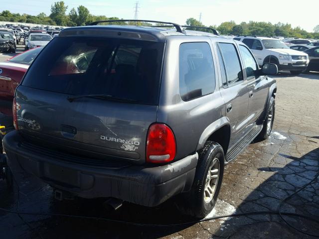 1D4HS38N93F537825 - 2003 DODGE DURANGO SP GRAY photo 4