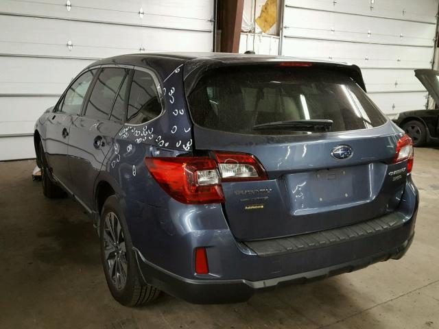 4S4BSELC8F3207986 - 2015 SUBARU OUTBACK 3. BLUE photo 3