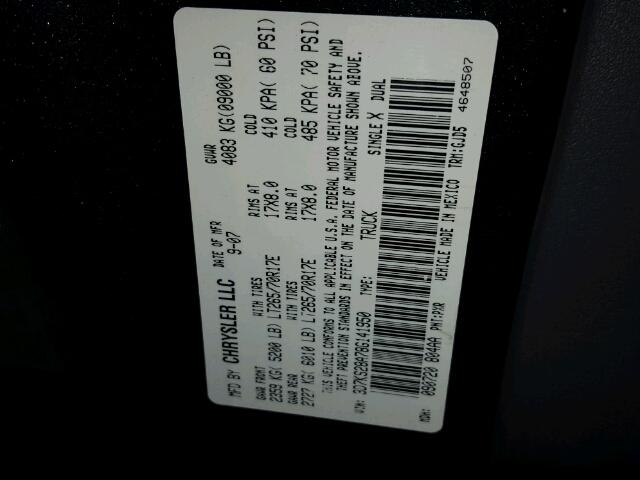 3D7KS28A78G141950 - 2008 DODGE RAM 2500 S შავი ფოტო 10