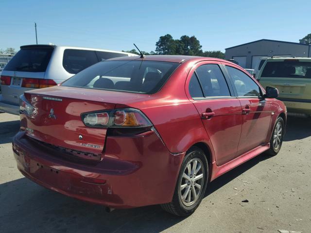 JA32U2FU1BU001686 - 2011 MITSUBISHI LANCER ES/ RED photo 4