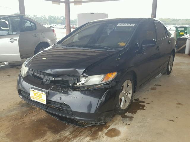 1HGFA16887L033400 - 2007 HONDA CIVIC EX BLACK photo 2