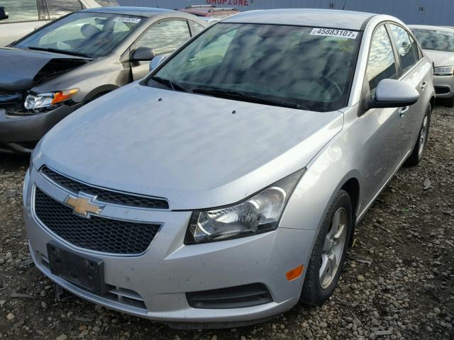 1G1PK5SB4D7275493 - 2013 CHEVROLET CRUZE LT SILVER photo 2