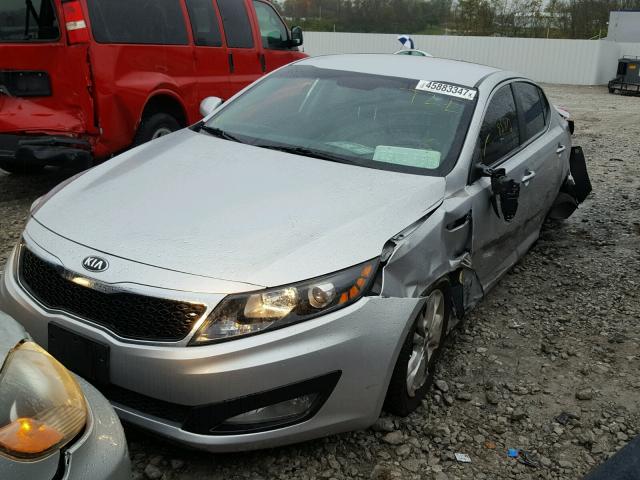 5XXGM4A78DG184159 - 2013 KIA OPTIMA LX SILVER photo 2