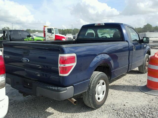 1FTRF12W39KB57682 - 2009 FORD F150 BLUE photo 4