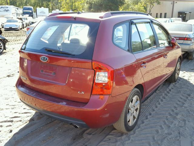 KNAFG525777025228 - 2007 KIA RONDO RED photo 4