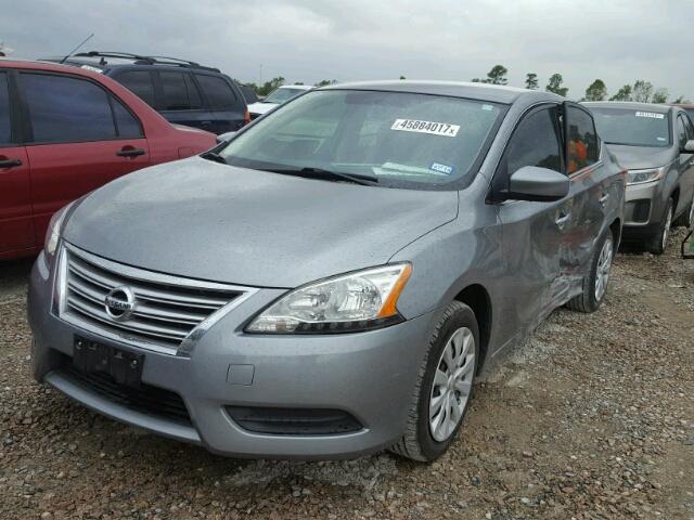 3N1AB7AP8DL713310 - 2013 NISSAN SENTRA S GRAY photo 2