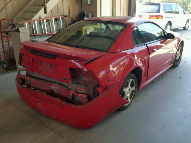 1FAFP406X4F157996 - 2004 FORD MUSTANG RED photo 4