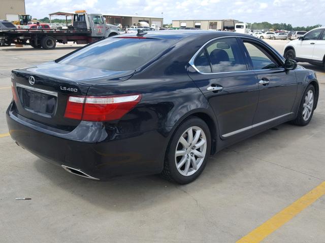 JTHBL46F085071375 - 2008 LEXUS LS 460 BLACK photo 4