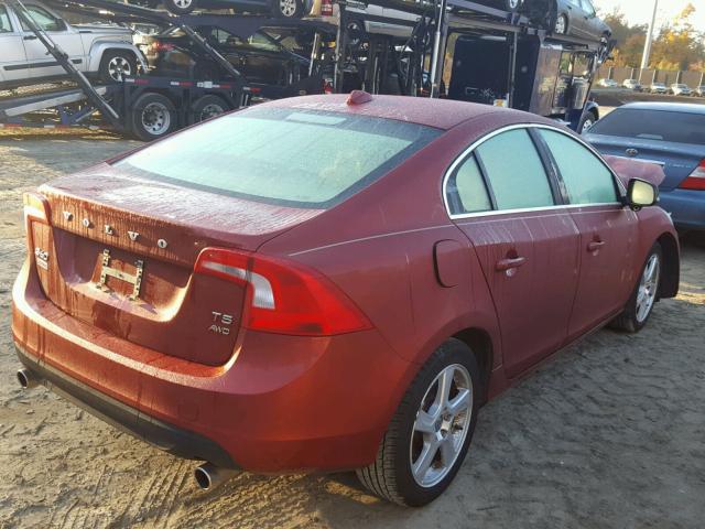 YV1612FH2D2209549 - 2013 VOLVO S60 T5 RED photo 4