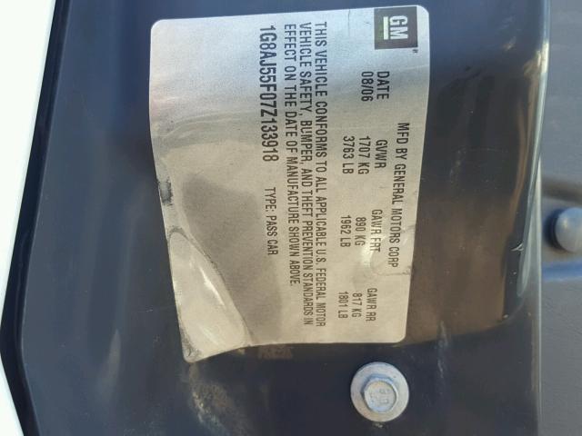 1G8AJ55F07Z133918 - 2007 SATURN ION LEVEL 白色 照片 10