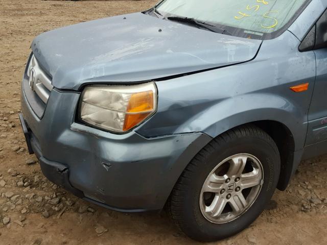 2HKYF18106H546801 - 2006 HONDA PILOT LX BLUE photo 9