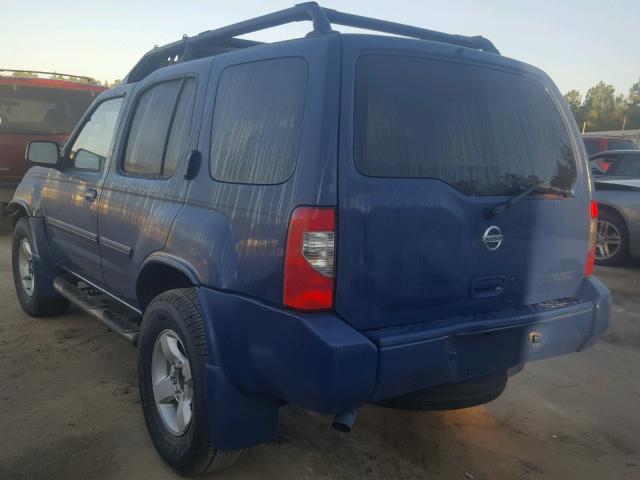 5N1ED28T94C617109 - 2004 NISSAN XTERRA BLUE photo 3