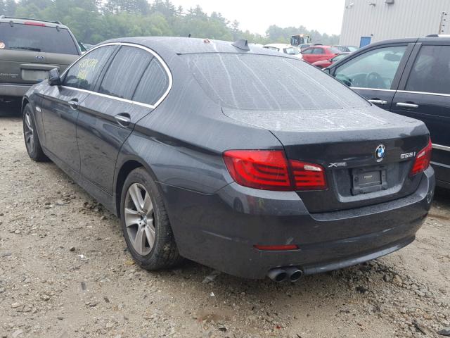 WBAXH5C55DD113787 - 2013 BMW 528 XI BLACK photo 3