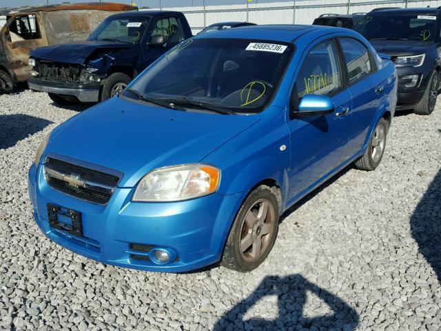 KL1TD56617B139845 - 2007 CHEVROLET AVEO BASE Көк фото 2