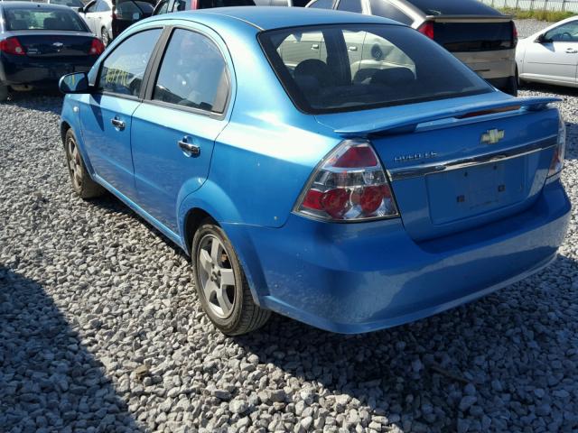 KL1TD56617B139845 - 2007 CHEVROLET AVEO BASE Көк фото 3