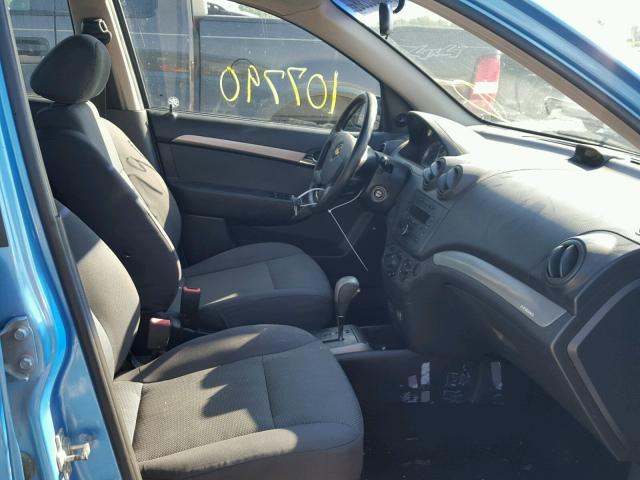 KL1TD56617B139845 - 2007 CHEVROLET AVEO BASE Көк фото 5