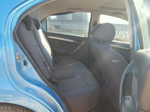 KL1TD56617B139845 - 2007 CHEVROLET AVEO BASE Көк фото 6