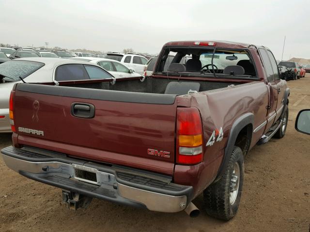 1GTHK29U12E175488 - 2002 GMC SIERRA K25 BURGUNDY photo 4